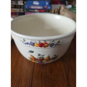 World China Fruit Nesting Bowls 2 Pc Stoneware Set Mixing Serving Vintage